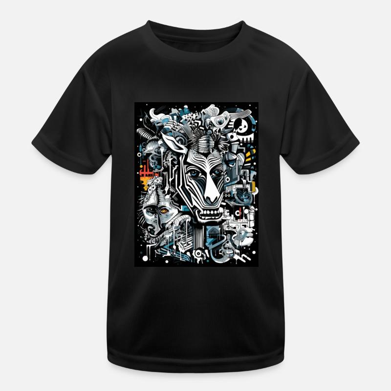 [MB] Majestic Mandrill: Grey Elegance Kids Functional T-Shirt