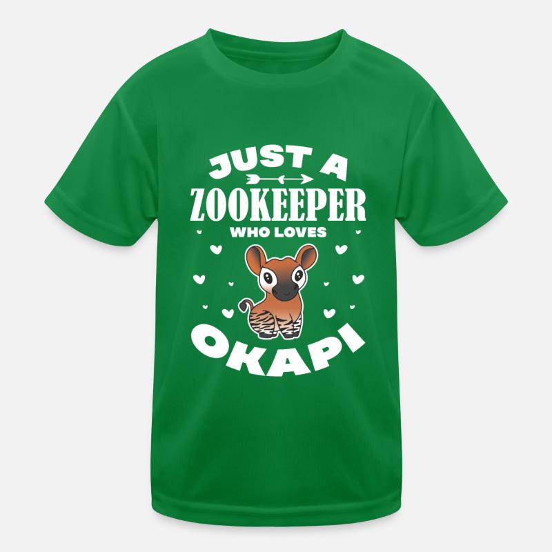 just a zookeeper who loves okapi Design Kinder Funktions-T-Shirt