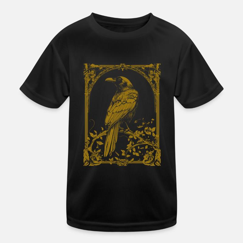 Golden Raven Goth Kids Functional T-Shirt
