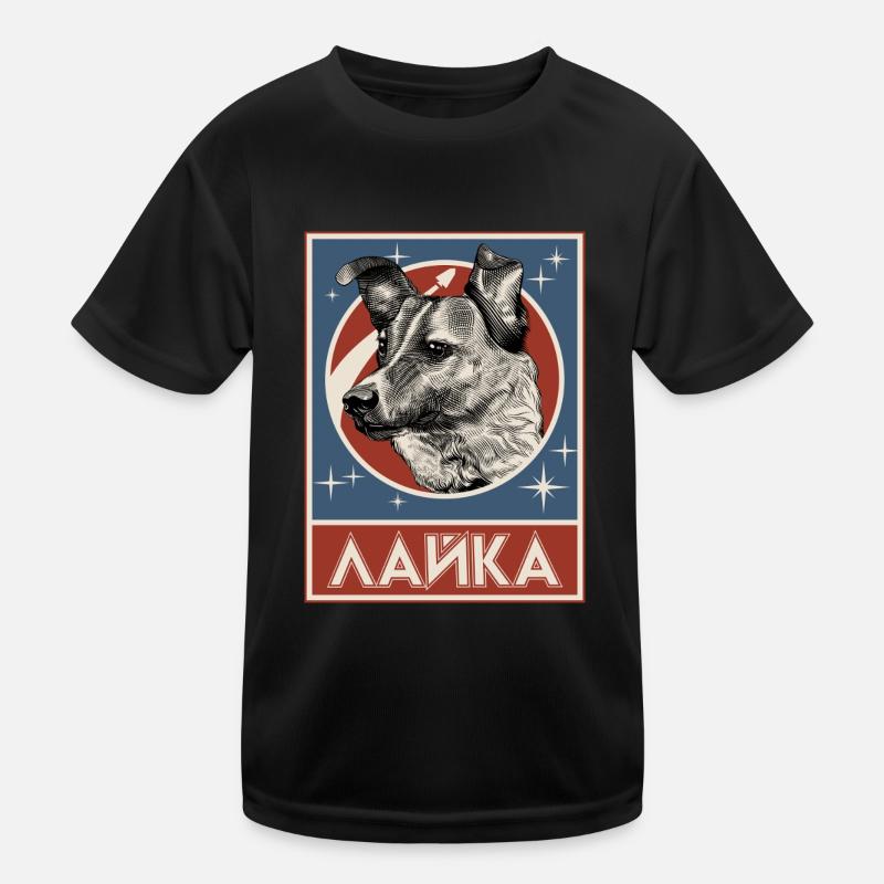Soviet Space Dog Laika Kids Functional T-Shirt