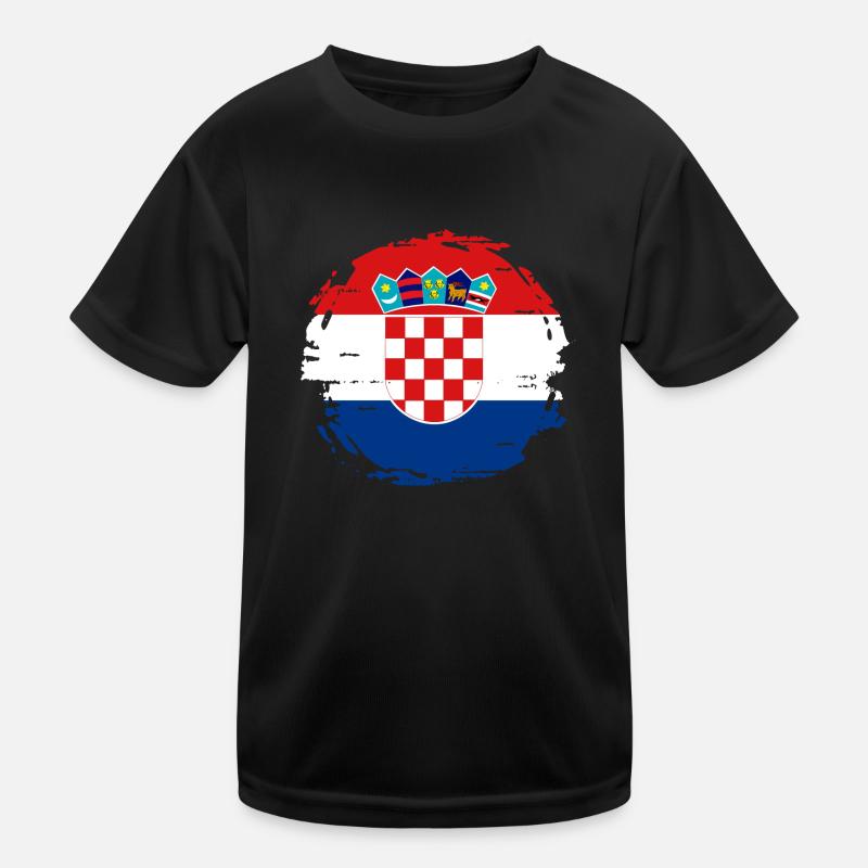 Croatia flag Adriatic Zagreb Croatian flag Kids Functional T-Shirt