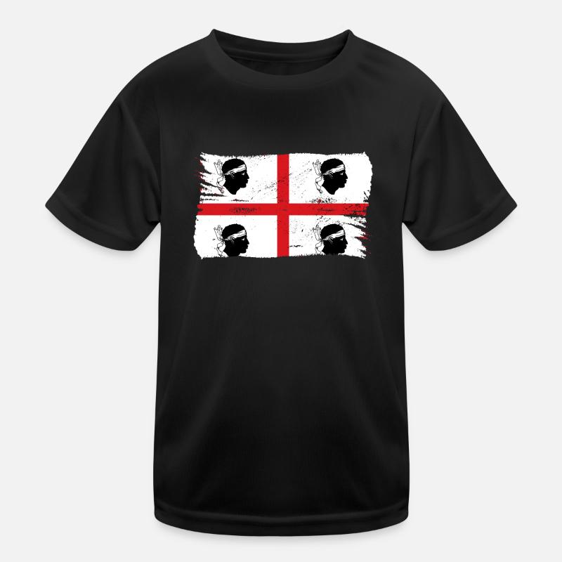 Drapeau de la Sardaigne Drapeau sarde Drapeau de la Sardaigne T-shirt sport Enfant