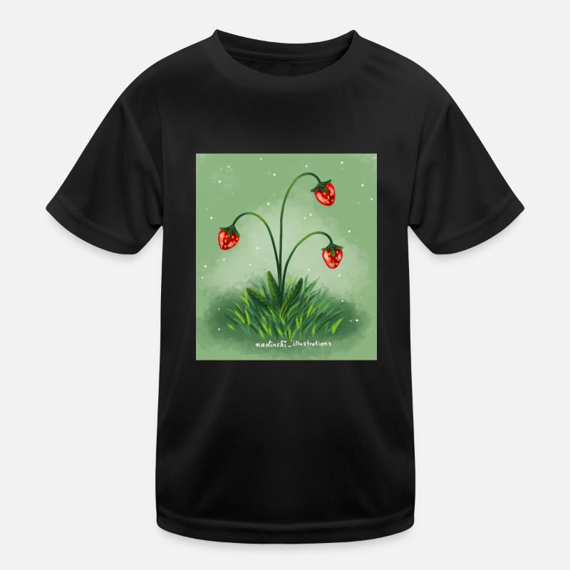 Erdbeeren Kinder Funktions-T-Shirt