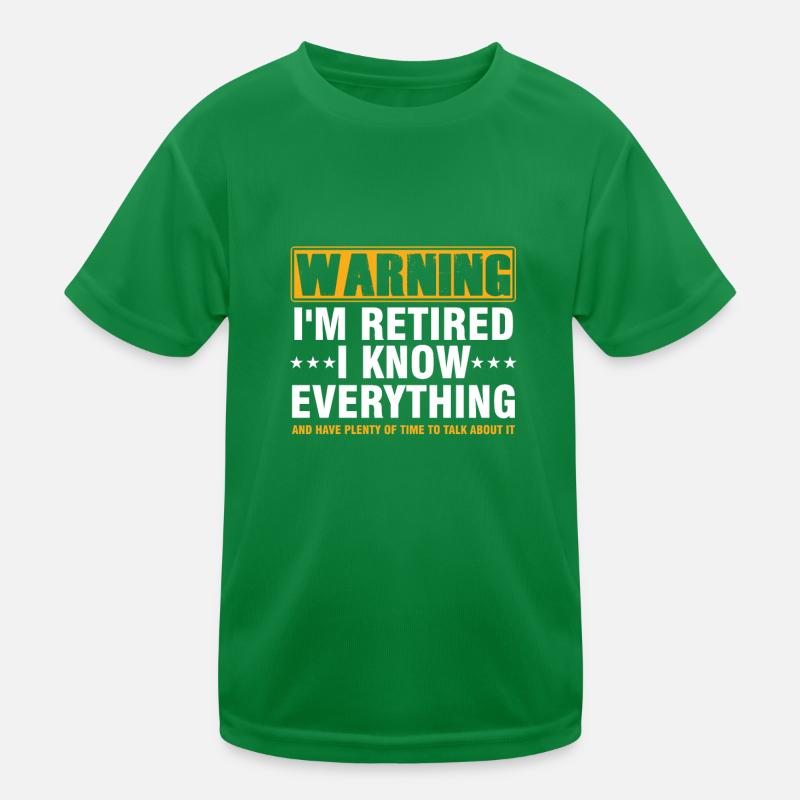 Warnung Ich bin im Ruhestand Ruhestand Opa Oma Kinder Funktions-T-Shirt