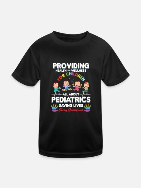 Health Children Pediatrician Doctor Medicine Gift - Kids Functional T-Shirt - black - Front