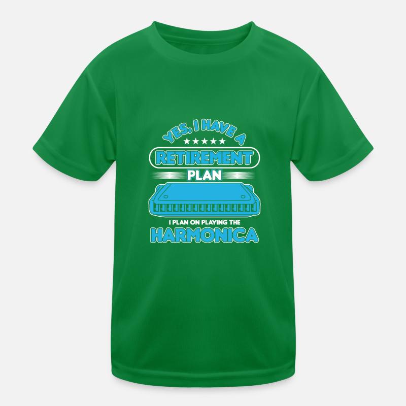 Plan de retraite Harmonica Instrument Blues Cadeau T-shirt sport Enfant