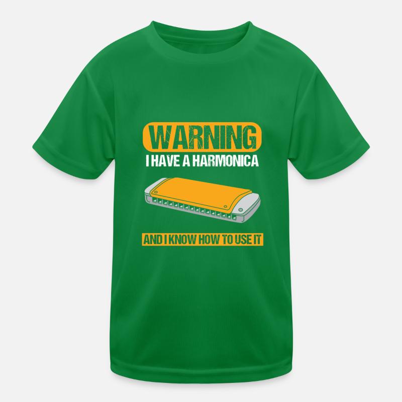 Harmonica savoir comment l’utiliser Blues Music Band Cadeau T-shirt sport Enfant