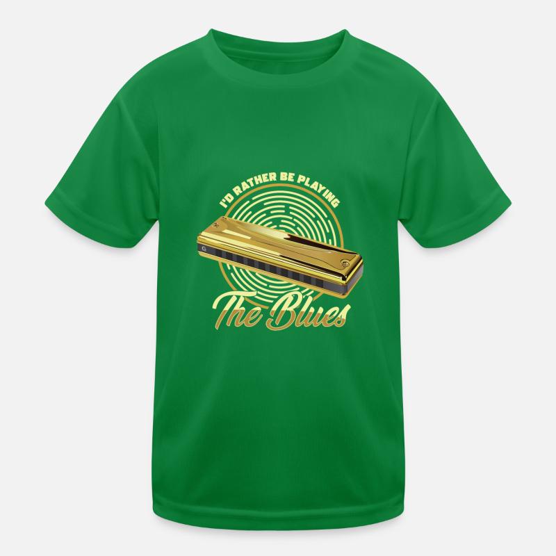 Jouer de l’instrument de musique Blues Harmonica Gift T-shirt sport Enfant