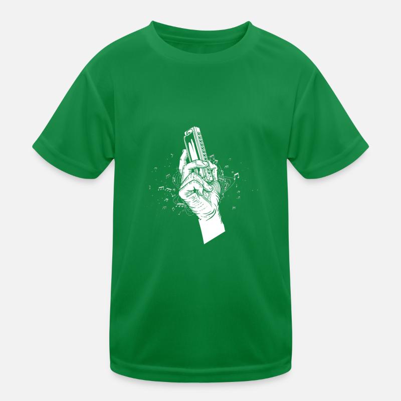 Harmonica Blues Mouth Organ Instrument acoustique T-shirt sport Enfant