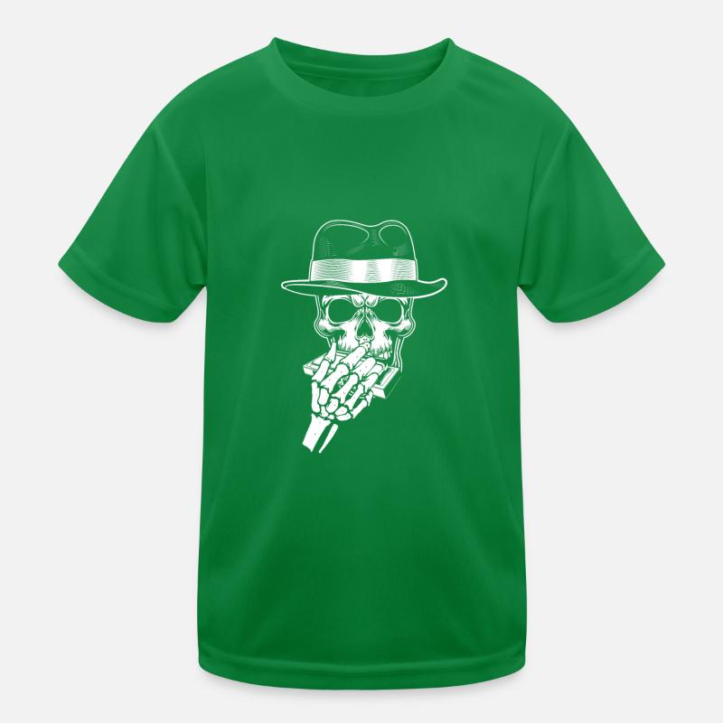 Skull Harmonica Blues Instrument de musique Cadeau sonore T-shirt sport Enfant