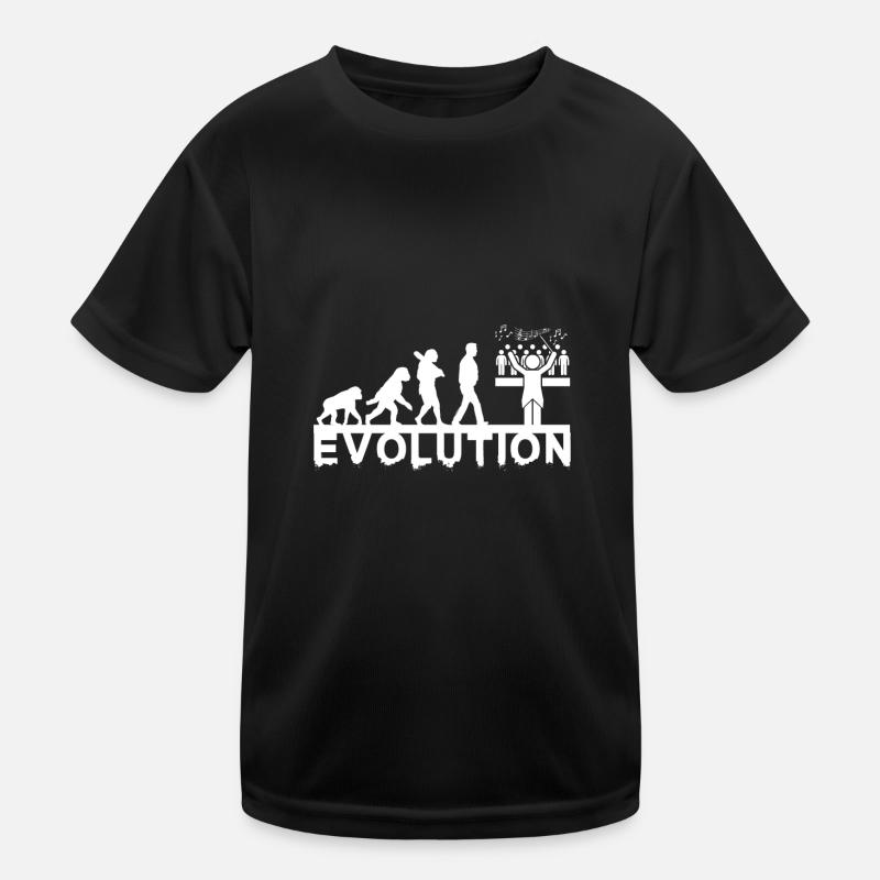 Chorleiter Evolution Chor Chormusik Geschenk - Kinder Funktions-T-Shirt - Schwarz