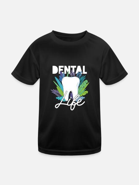 Vie dentaire Dentiste Assistant Dentisterie Cadeau dentaire - T-shirt sport Enfant - noir - Devant