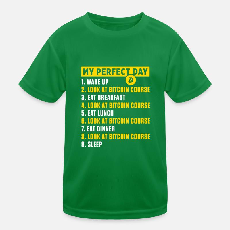 Perfekter Tag Bitcoin Kurs BTC Kryptowährung Geschenk Kinder Funktions-T-Shirt