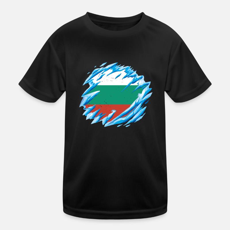 Drapeau de la Bulgarie Drapeau bulgare Sables d’or T-shirt sport Enfant