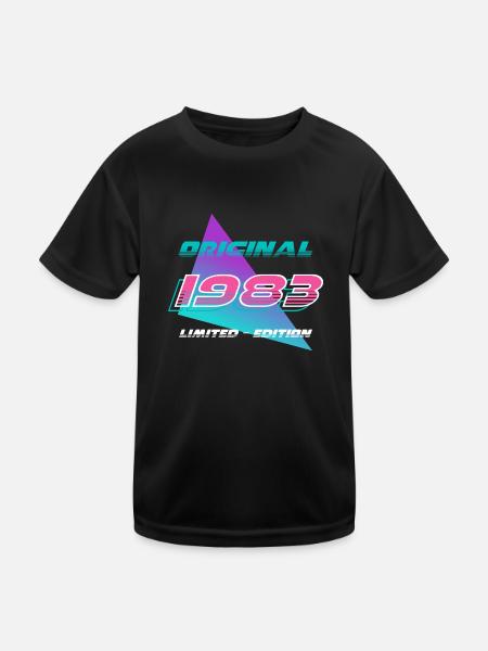 Limited Edition Geburtstag Party Jahrgang 1983 - Kinder Funktions-T-Shirt - Schwarz - Vorne