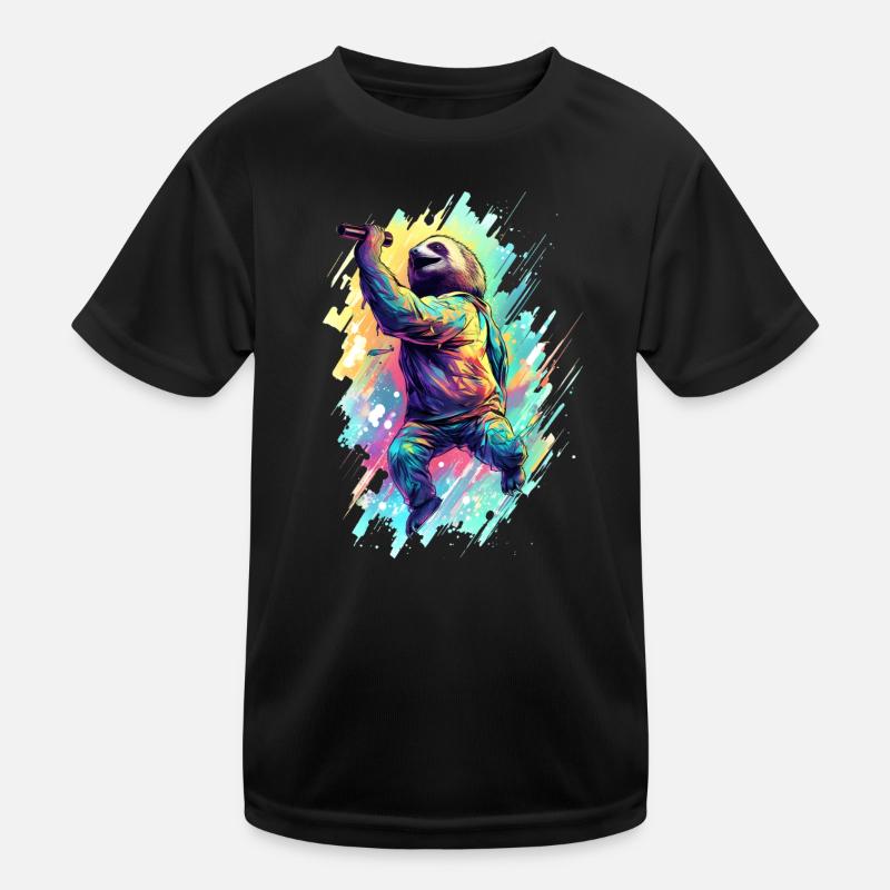 Singendes Faultier Kinder Funktions-T-Shirt