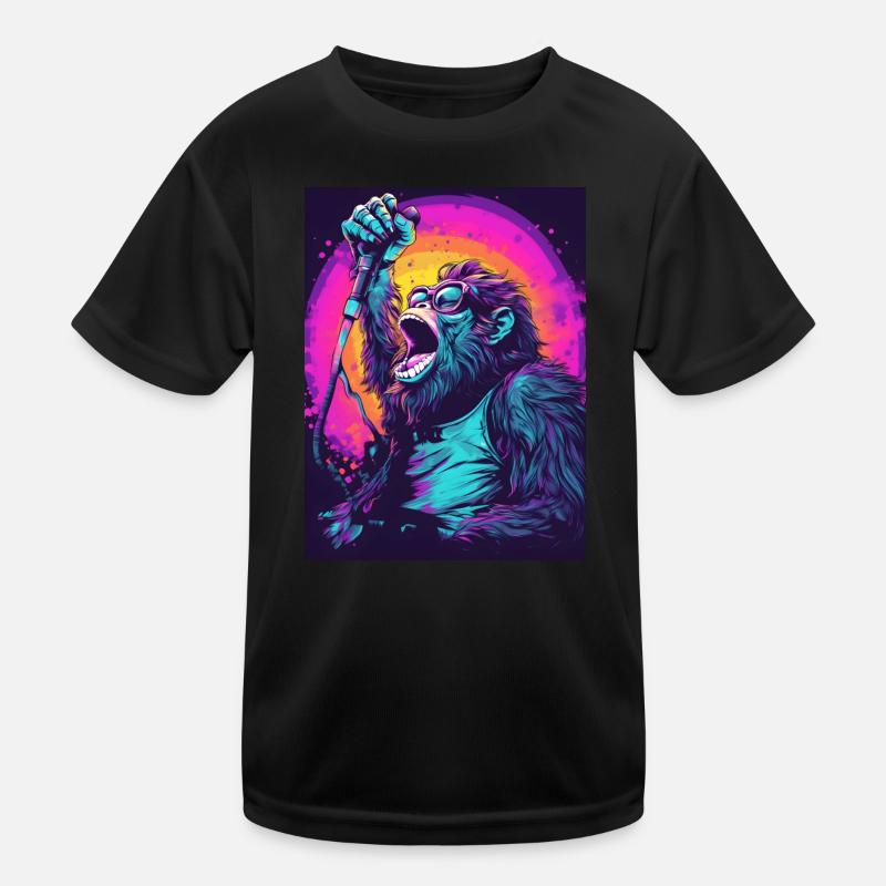 Singender Gorilla Kinder Funktions-T-Shirt