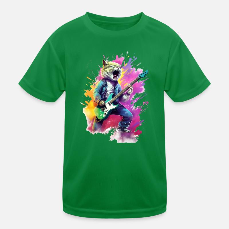 Basse jouant du chat T-shirt sport Enfant