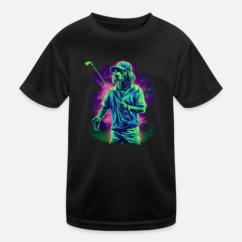 Chien jouant au golf T-shirt sport Enfant