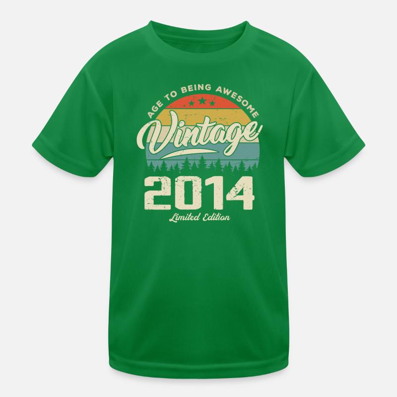 Vintage Cadeau Anniversaire Style Rétro 2014 T-shirt sport Enfant