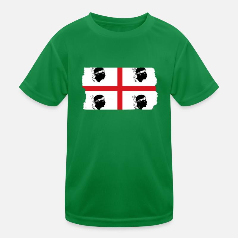 Drapeau de la Sardaigne Drapeau sarde Drapeau de la Sardaigne T-shirt sport Enfant