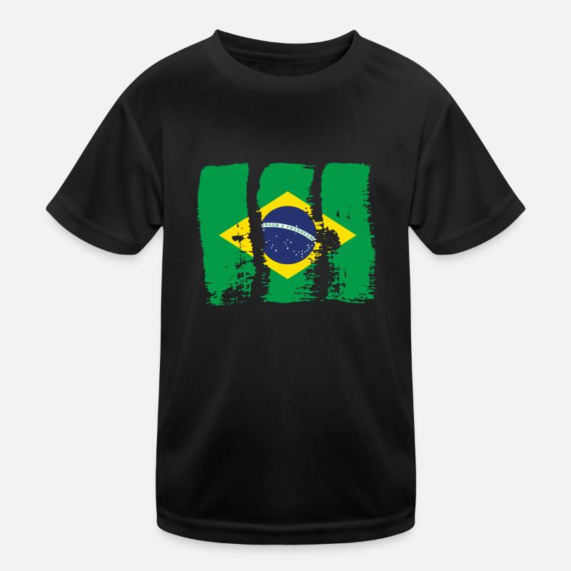 Drapeau du Brésil Drapeau de l’Amérique du Sud T-shirt sport Enfant