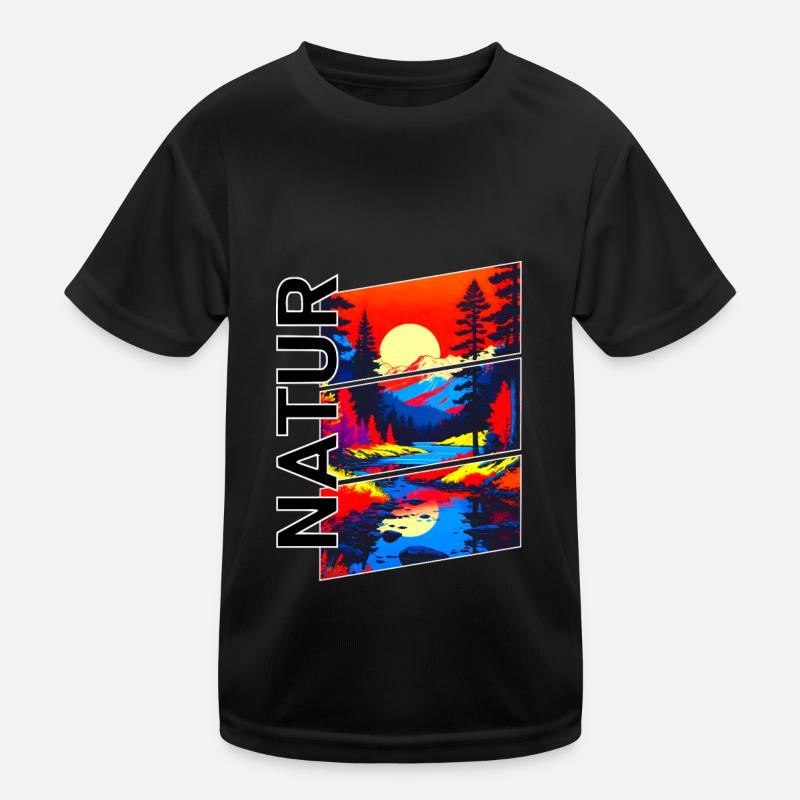 Nature - Kids Functional T-Shirt - black