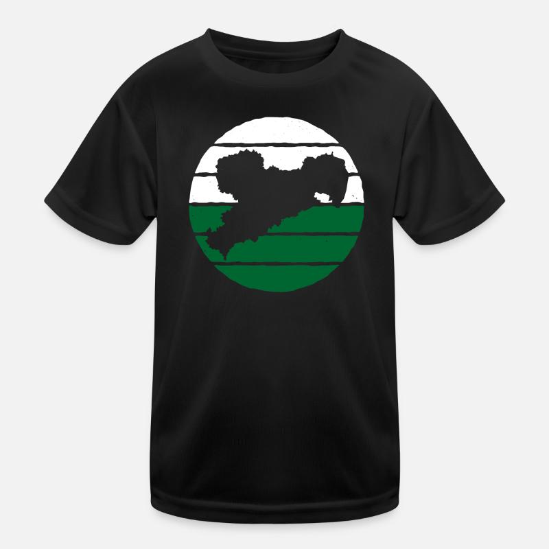 Saxe drapeau en contours Drapeau saxon Ossi SN T-shirt sport Enfant