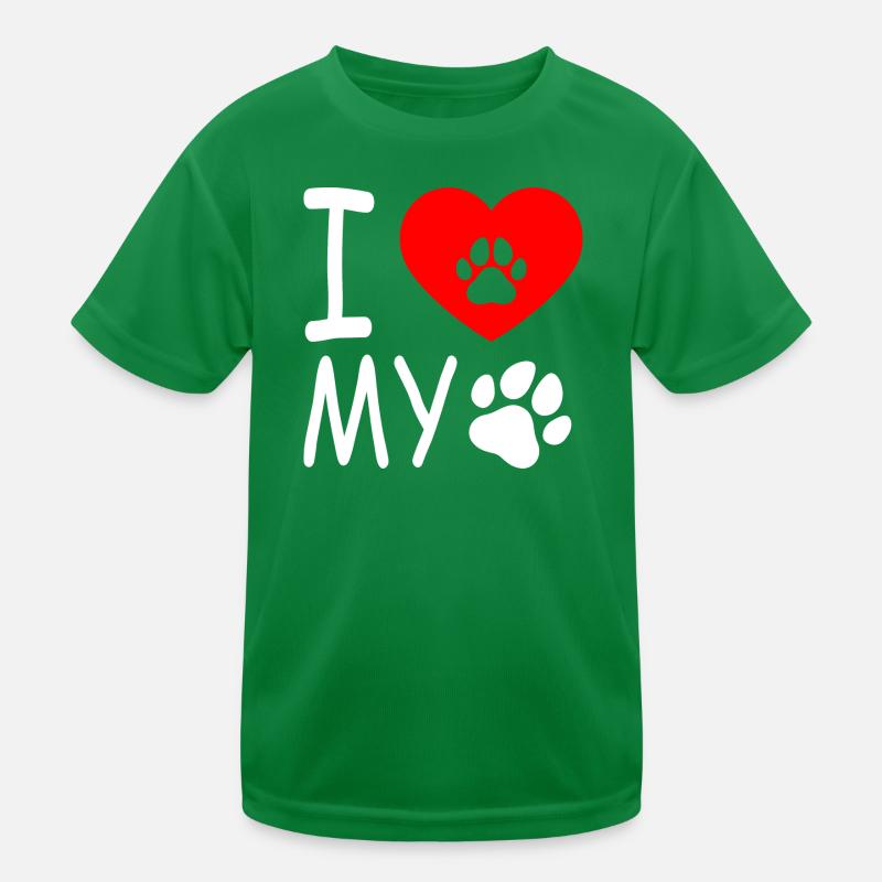 J’aime mon chien T-shirt sport Enfant