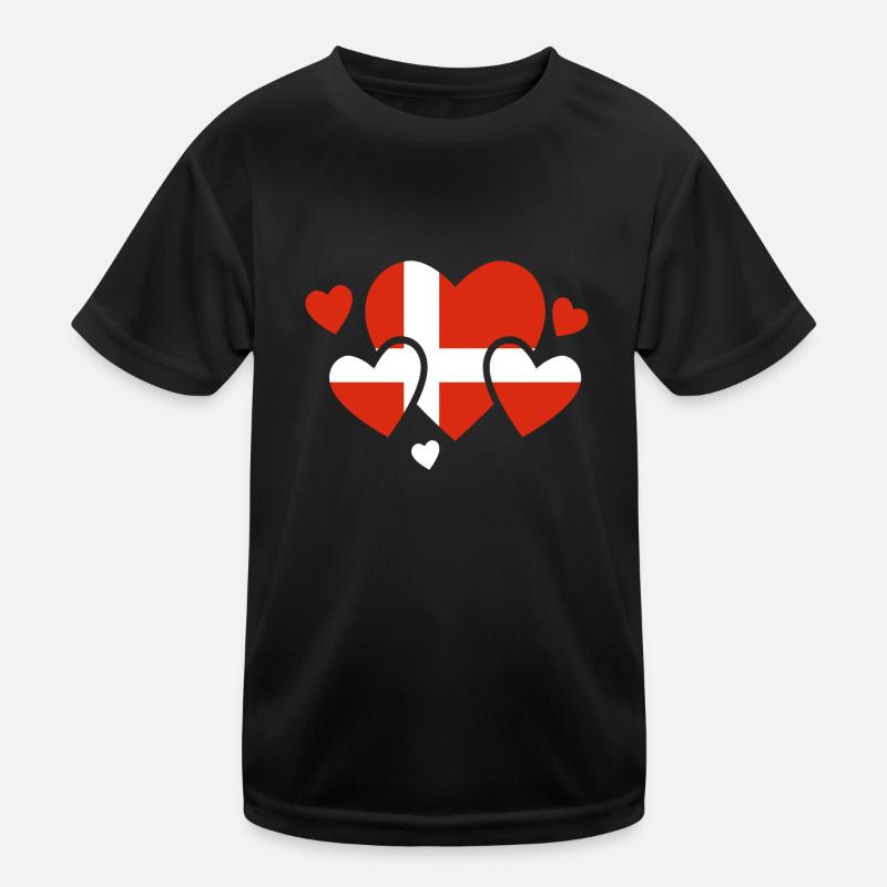Drapeau du Danemark Scandinavie Drapeau du Danemark Voyage T-shirt sport Enfant