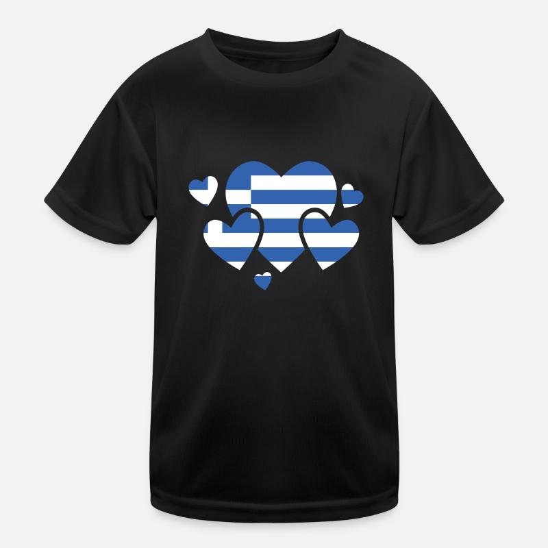 Drapeau grec Hellas Athènes drapeau grec T-shirt sport Enfant