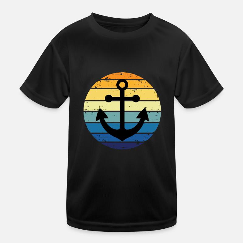 Anker Vintage Seefahrt See Meer Anker Kinder Funktions-T-Shirt
