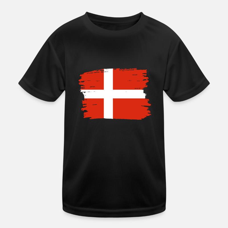 Drapeau du Danemark Scandinavie Drapeau du Danemark Voyage T-shirt sport Enfant