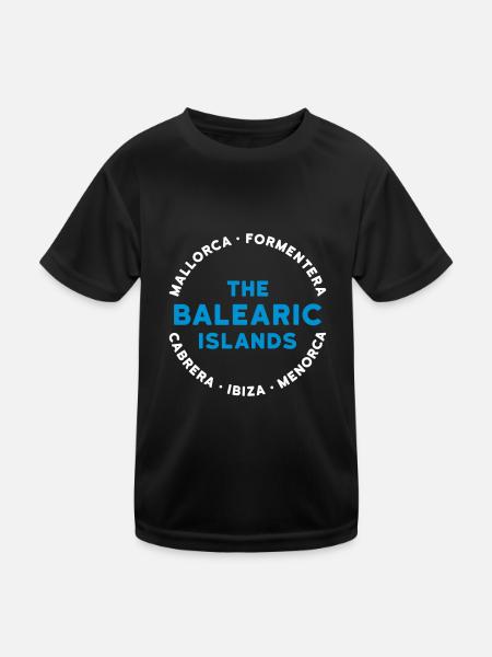 The Balearic Islands - Kids Functional T-Shirt - black - Front