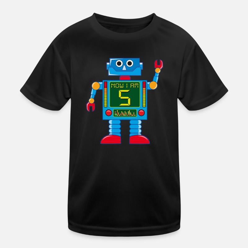 Robot 5 years 5th birthday Kids Functional T-Shirt
