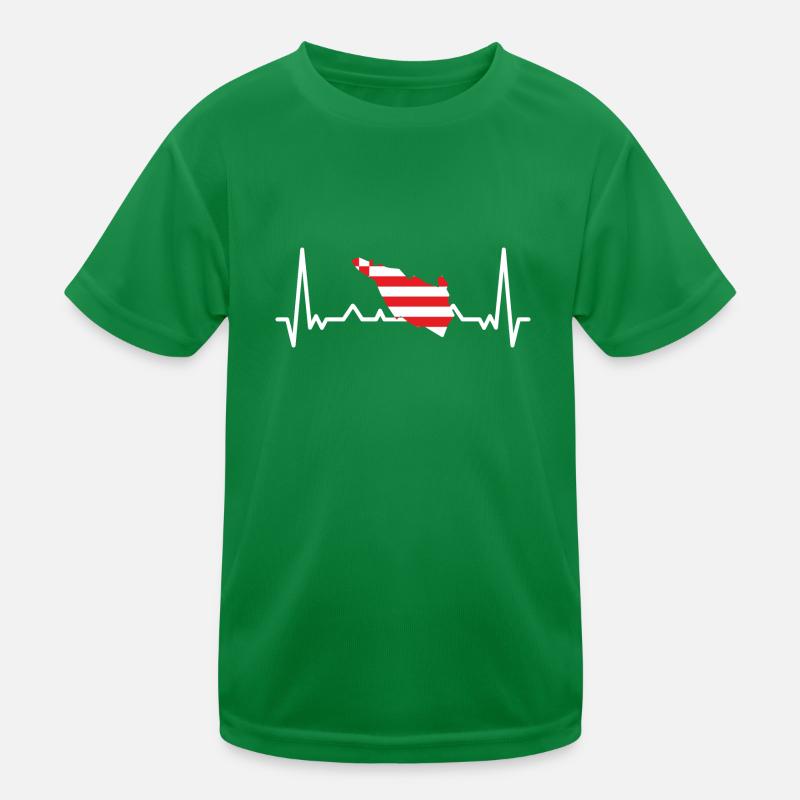 Drapeau de Brême Battement de cœur Drapeau de Brême ECG Pulse T-shirt sport Enfant