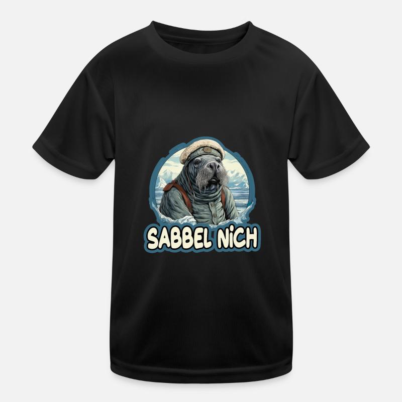Sabbel Nich Walross Matrose Kinder Funktions-T-Shirt