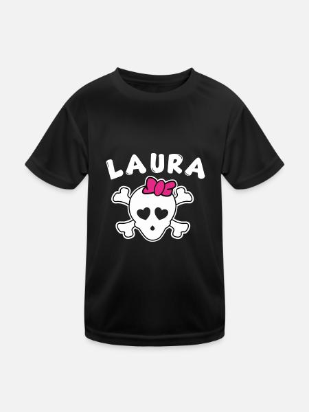 Pirate Laura Design pour Filles et Femmes - T-shirt sport Enfant - noir - Devant