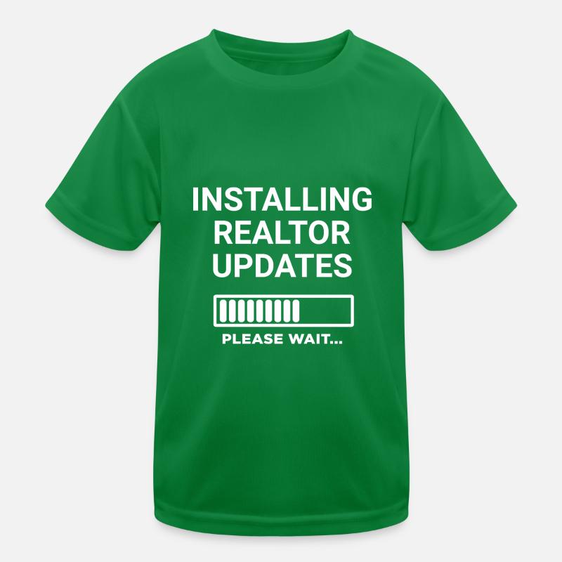 Installing Realtor Updates Please Wait Kids Functional T-Shirt
