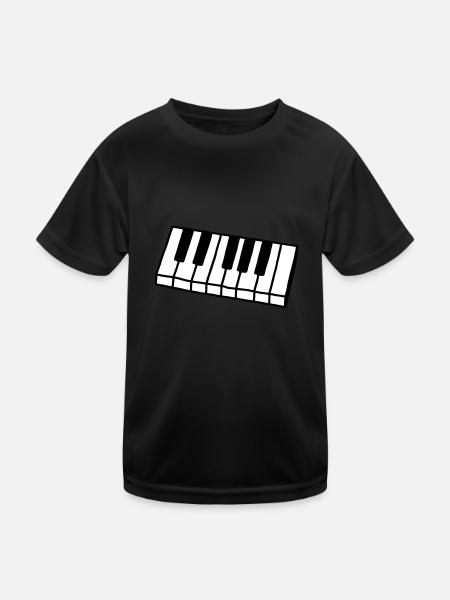 Piano - Clavier - V2 - T-shirt sport Enfant - noir - Devant