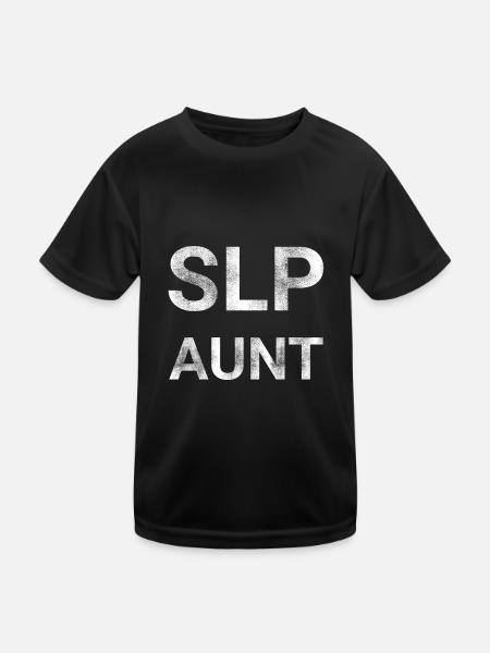 SLP Aunt - Kids Functional T-Shirt - black - Front