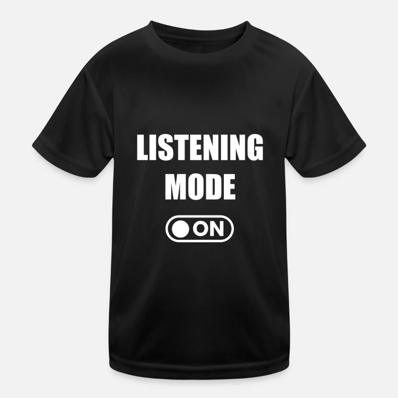 LISTENING MODE ON Kids Functional T-Shirt