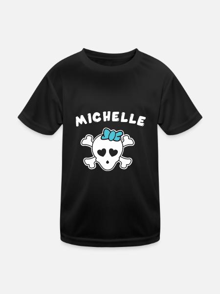 Pirate Michelle Design for Girls and Women - Kids Functional T-Shirt - black - Front