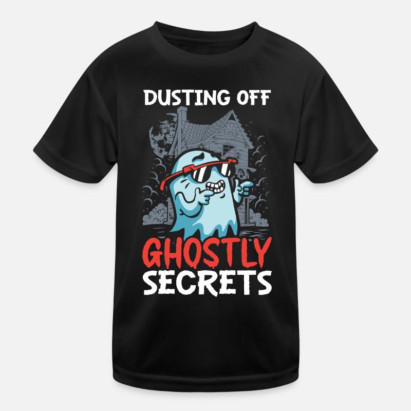 Dusting Ghostly Secrets Janitor Ha Kids Functional T-Shirt
