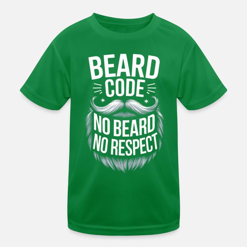 Bart Schnurrbart Bärtige Männer Kinder Funktions-T-Shirt