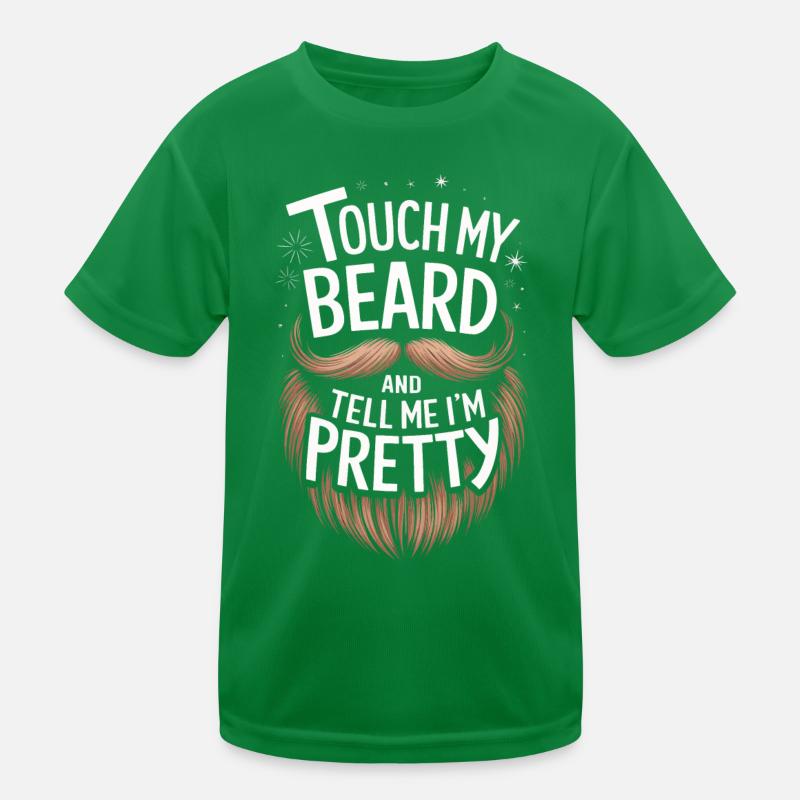 Bart Schnurrbart Bärtige Männer Kinder Funktions-T-Shirt