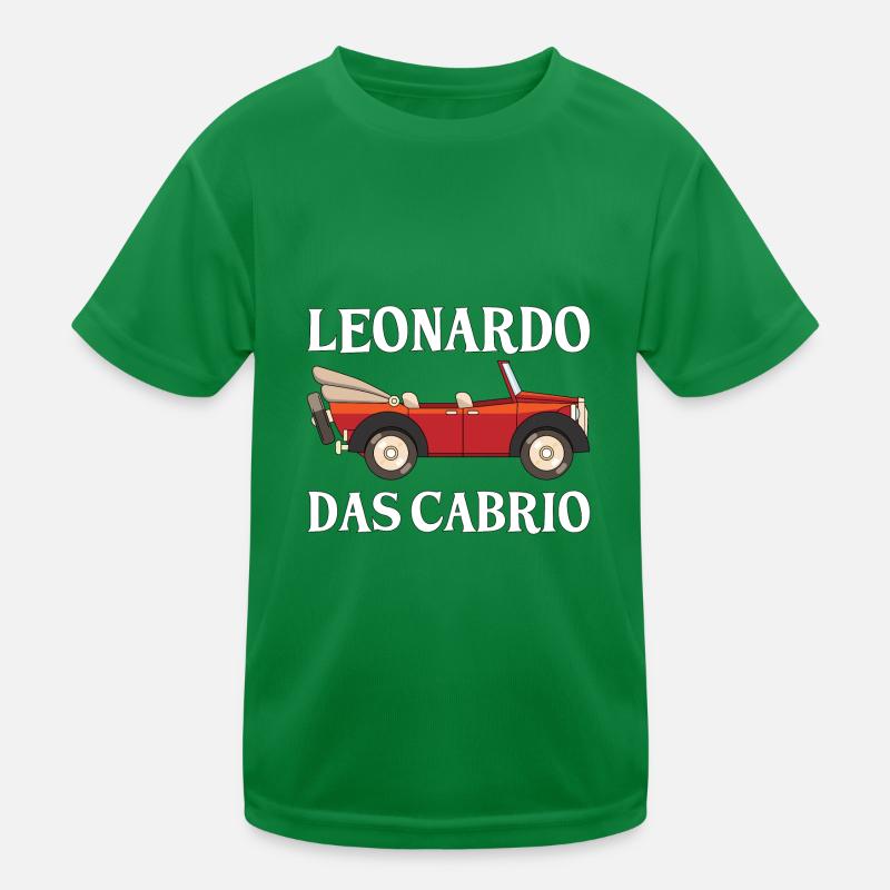 Leonardo das Cabrio lustig Geschenk Kinder Funktions-T-Shirt
