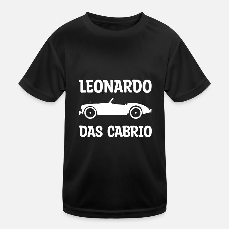 Leonardo das Caprio Geschenk - Kinder Funktions-T-Shirt - Schwarz