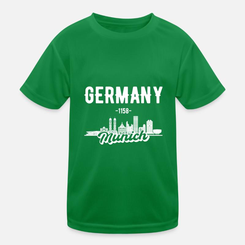 München Deutschland Skyline Geschenk Kinder Funktions-T-Shirt