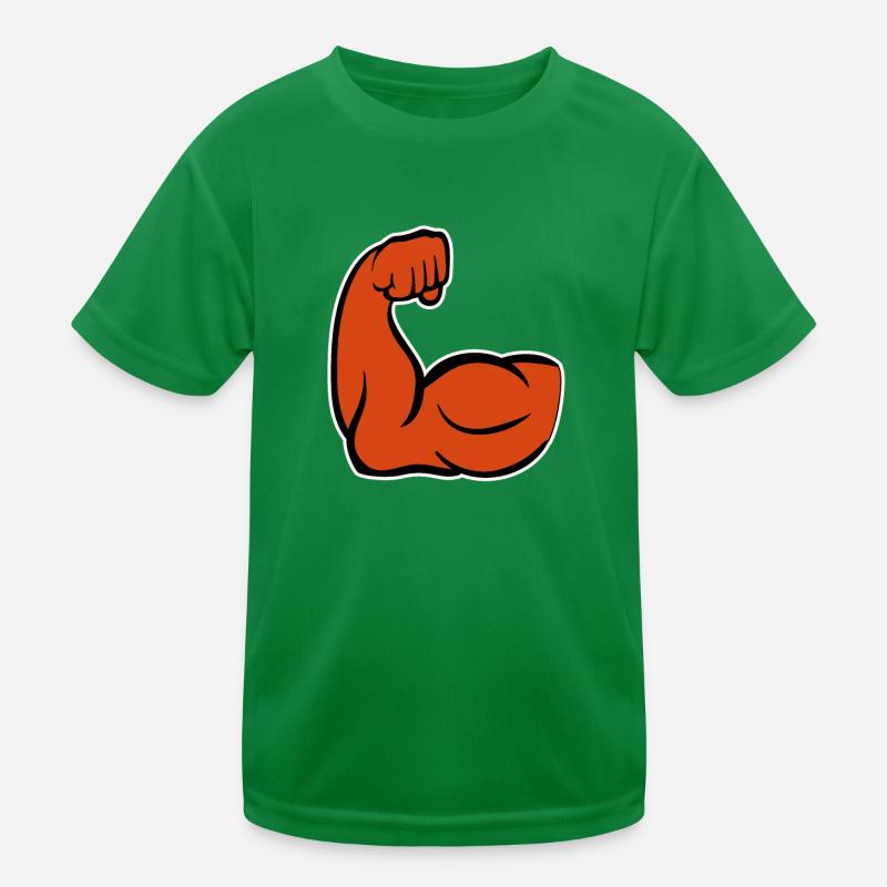 Biceps Arm Bodybuilding Kids Functional T-Shirt